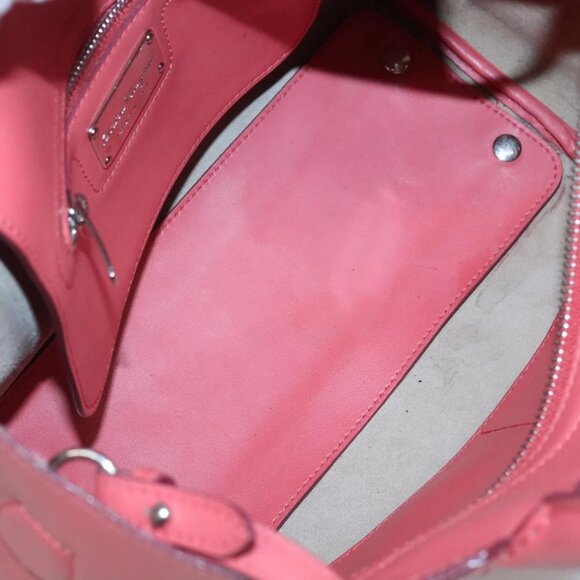 Salvatore Ferragamo Hand Bag Leather 2way Pink Silver Auth - Picture 13 of 16